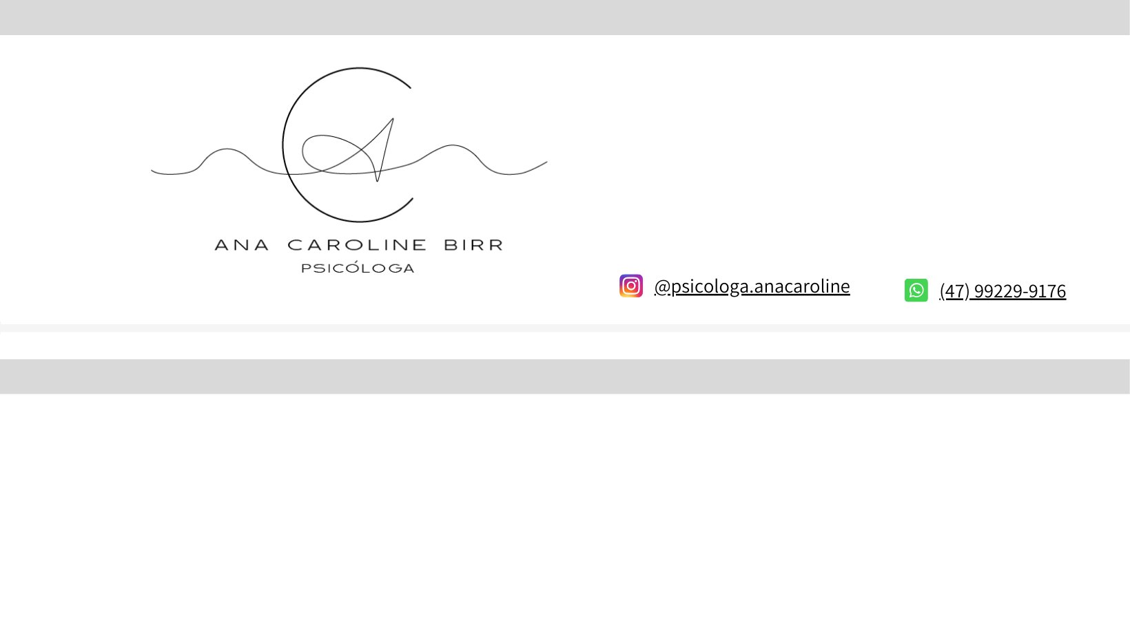 Perfil do usuário Foto de capa Ana Caroline Birr