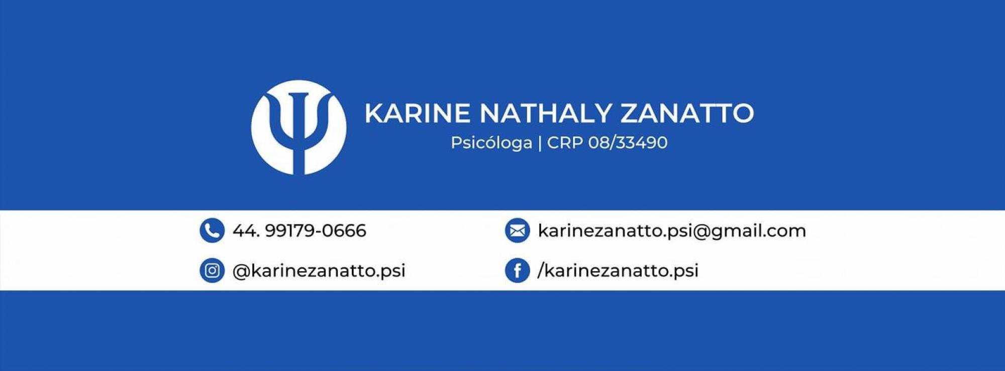 Perfil do usuário Foto de capa Karine Nathaly Zanatto